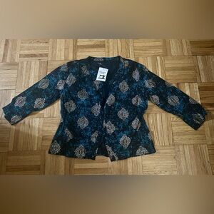 Indian Ethnic Top black green gold